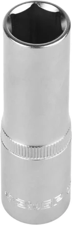 Головка торцовая ЗУБР &quot;МАСТЕР&quot; (1/2&quot;), удлиненная, Cr-V, FLANK, хроматированное покрытие, 15мм 27726-15 купить в Сургуте