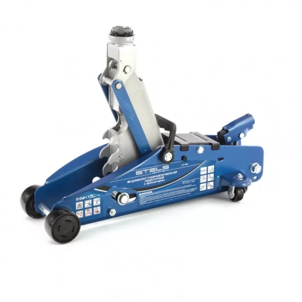 Домкрат гидравлический подкатной 2,5 т с фиксатором Safety Pin 140-385 мм Stels 51152 купить в Сургуте
