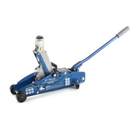 Домкрат гидравлический подкатной 2,5 т с фиксатором Safety Pin 140-385 мм Stels 51152 купить в Сургуте