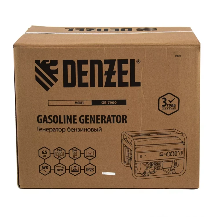 Генератор бензиновый DENZEL GE 7900 94638 купить в Сургуте