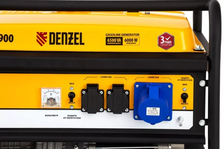 Генератор бензиновый DENZEL GE 7900 94638 купить в Сургуте