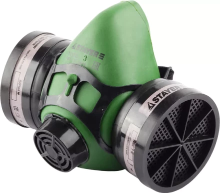 Полумаска STAYER &quot;MASTER&quot; фильтрующая противогазная, в комплекте с фильтрами А1 11175 купить в Сургуте