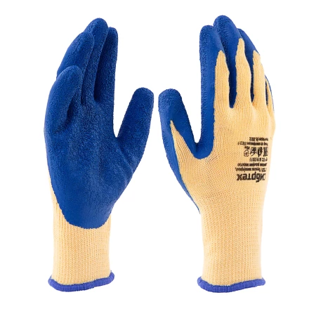 Перчатки трикотажные, полиэфирные, латексное рельефное покрытие, размер 9// Сибртех 677525 купить в Сургуте