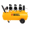 Компрессор безмасляный, малошумный  DLS 2250/100, 2250 Вт, 3x750, 100 л, 410 л/мин блок управления/ Denzel 58029 купить в Сургуте