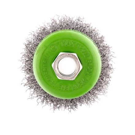 Щетка для УШМ, 65 мм, М14, &quot;чашка&quot;, витая проволока 0.3 мм Сибртех 746037 купить в Сургуте