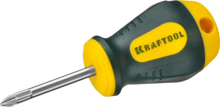 Отвертка KRAFTOOL, Cr-Mo-V сталь, двухкомпонентная противоскользящая рукоятка, PH, №1x38мм 250072-1-038 купить в Сургуте