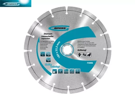 Диск алмазный 150 х 22,2 мм сегментный упорядоченный алмаз сухое резание GROSS 73013 купить в Сургуте