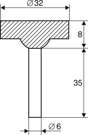 Шарошка абразивная Цилиндр 32х8х6 мм Энкор 21651 купить в Сургуте