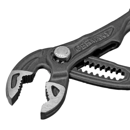 Клещи переставные Denzel 17906, кнопочный механизм, обливные рукоятки, 250 мм купить в Сургуте