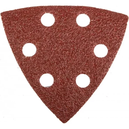 Треугольник шлифовальный универсальный STAYER &quot;MASTER&quot; на велкро основе, 6 отверстий, Р40, 93х93х93мм, 5шт 35460-040 купить в Сургуте