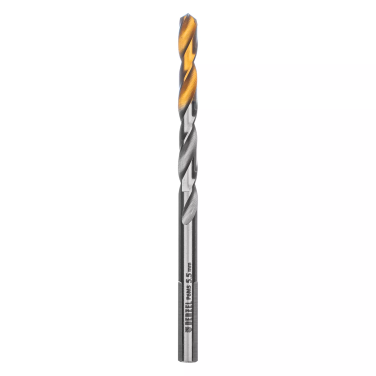 Сверло спиральное по металлу Denzel 5,5 x 93 мм, Р6М5, Golden Tip 718234 купить в Сургуте
