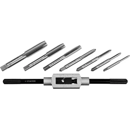 Набор метчиков STAYER &quot;MASTER&quot;, метчикодержатель 1шт, метчики 7шт, 8 предметов 28016-H8_z01 купить в Сургуте