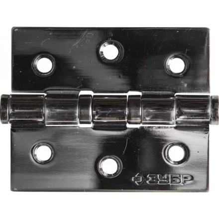 Петля универсальная ЗУБР &quot;ЭКСПЕРТ&quot;, 2 подшипника, цвет хром (CP), с крепежом, 75х63х2,5мм, 2 шт 37601-075-2 купить в Сургуте