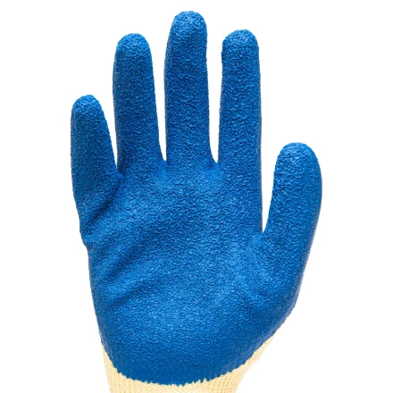 Перчатки трикотажные, полиэфирные, латексное рельефное покрытие, размер 8// Сибртех 677515 купить в Сургуте