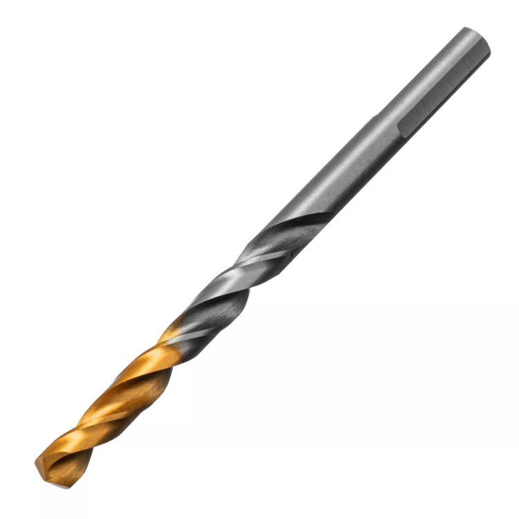 Сверло спиральное по металлу Denzel 6 x 93 мм, Р6М5, Golden Tip, 718235 купить в Сургуте