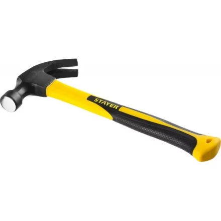 Молоток-гвоздодер &quot;Fiberglass&quot; с фиберглассовой рукояткой, 450 г, STAYER Professional 2026-450_z01 купить в Сургуте