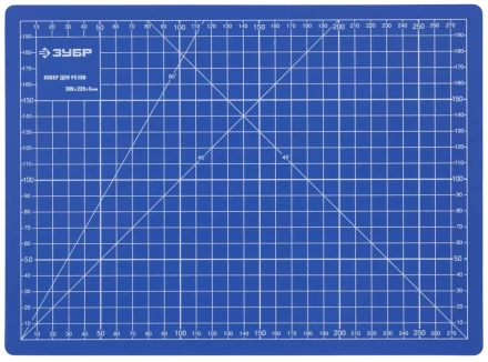Коврик ЗУБР &quot;ЭКСПЕРТ&quot;, непрорезаемый, 3мм, цвет синий, 300х220 мм 9903 купить в Сургуте