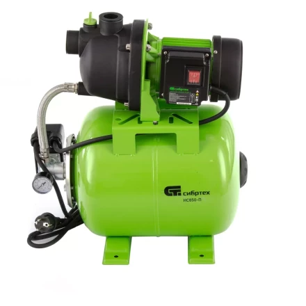 Насосная станция НС850-П, 850 Вт, напор 42 м, 3500 л/ч, ресивер 19 л Сибртех 97248 купить в Сургуте