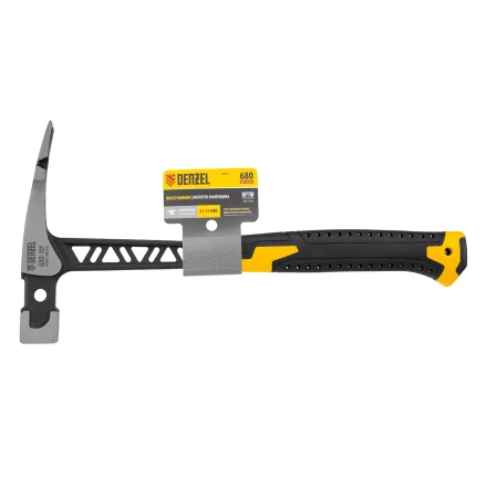 Молоток каменщика Denzel 10633, 680 г, цельнокованый, двухкомпонентная обрезиненная рукоятка купить в Сургуте