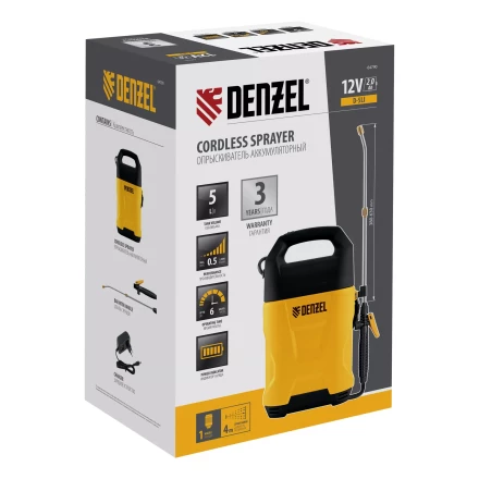 Опрыскиватель аккумуляторный Denzel D-5LI, 5 л, Li-Ion акк., 12 В, 2 Ач 64790 купить в Сургуте