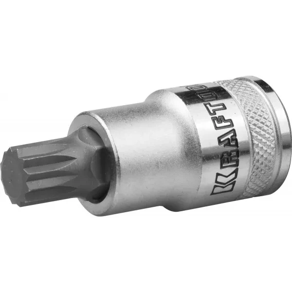 Торцовая бита-головка KRAFTOOL "INDUSTRIE QUALITAT", материал S2, SPLINE, сатинированная, 1/2", M14 27911-14_z01 купить в Сургуте