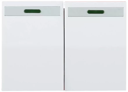 Выключатель СВЕТОЗАР &quot;ЭФФЕКТ&quot; двухклавишный, с эффектом свечения, без вставки и рамки, цвет белый, 10A/~250B SV-54435-W купить в Сургуте