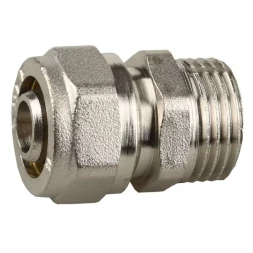 Соединитель ЗУБР с наружной резьбой, цанга-штуцер,1/2&quot;х16х2,0 мм, никель 51401-16-1/2