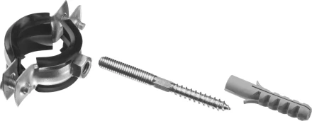 ЗУБР &quot;МАСТЕР&quot;. Хомут трубный с гайкой, оцинкованный, в комплекте с сантехнической шпилькой и дюбелем, 3/4&quot;, 1шт 37866-26-30 купить в Сургуте