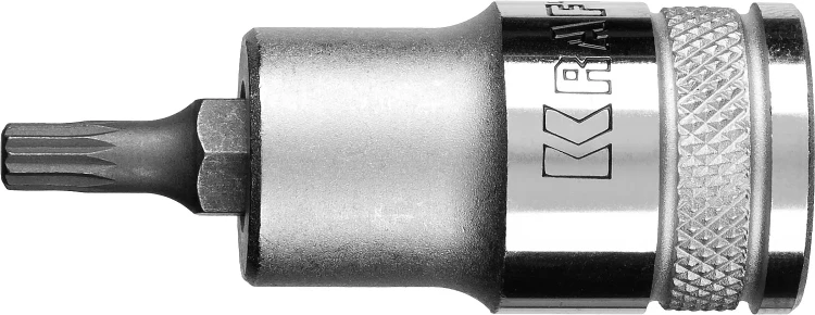 Торцовая бита-головка KRAFTOOL "INDUSTRIE QUALITAT", материал S2, SPLINE, сатинированная, 1/2", M5 27911-05_z01 купить в Сургуте