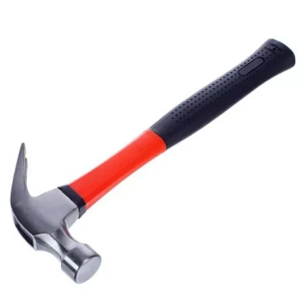 Молоток-гвоздодёр 450г фибергласовая двухкомпонентная ручка магнит Вихрь купить в Сургуте