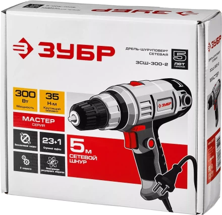 Дрель-шуруповерт сетевая ЗСШ-300-2 серия МАСТЕР купить в Сургуте