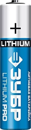 Батарейка ЗУБР &quot;Lithium PRO&quot;, литиевая Li-FeS2, &quot;AAA&quot;, 1,5В, 2шт 59201-2C купить в Сургуте