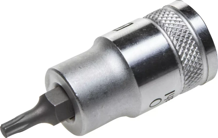 Торцовая бита-головка KRAFTOOL "INDUSTRIE QUALITAT", материал S2, TORX, сатинированная, 1/2", Т20 27905-20_z01 купить в Сургуте