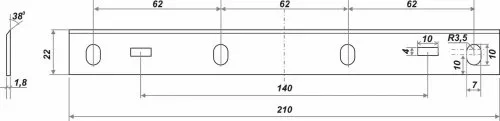 Нож К-2426 комплект 2шт (210 мм) 25520 купить в Сургуте