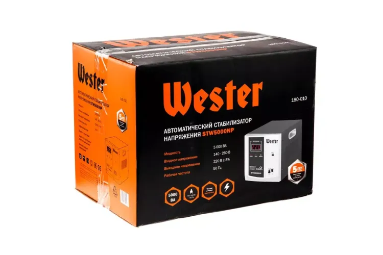 Стабилизатор напряжения WESTER STW5000NP купить в Сургуте