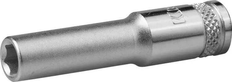 Торцовая головка KRAFTOOL "INDUSTRIE QUALITAT", удлиненная, Cr-V, FLANK, хромосатинированная, 1/4", 6 мм 27817-06_z01 купить в Сургуте