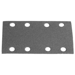 Лист шлиф. универс. URAGAN "Оптимал. для тверд. пород дерева" 8 отв. по линии, на липучке, для ПШМ, P100, 80х133мм, 10шт 907-22111-100-10