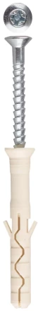 Дюбель-гвоздь ЗУБР &quot;ПРОФЕССИОНАЛ&quot; нейлоновый, потайный бортик, 6 x 60 мм, 100 шт 4-301375-06-060 купить в Сургуте