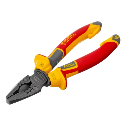 Плоскогубцы комбинированные Denzel 17085, диэлектрические трехкомпонентные рукоятки до 1000 В, 165 мм купить в Сургуте