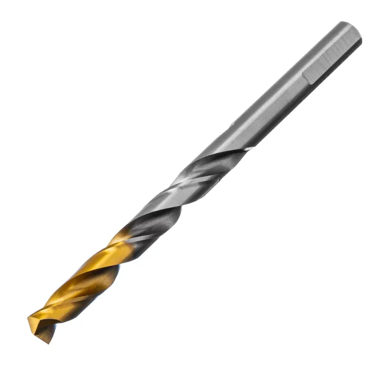 Сверло спиральное по металлу Denzel 8 x 117 мм, Р6М5, Golden Tip, 718239 купить в Сургуте