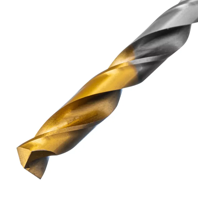 Сверло спиральное по металлу Denzel 8 x 117 мм, Р6М5, Golden Tip, 718239 купить в Сургуте
