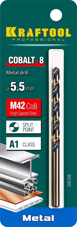 Сверла по металлу HSS-Co 29656-5.5 купить в Сургуте