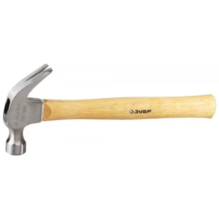 Молоток-гвоздодер ЗУБР кованый, с деревянной рукояткой, 450г 20237-450 купить в Сургуте