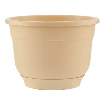 Горшок Флокс с поддоном бежевый 1,5 л PALISAD 69226 купить в Сургуте