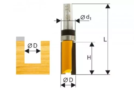 Фреза кромочная прямая ф127х26мм хв. 8мм 46181 купить в Сургуте
