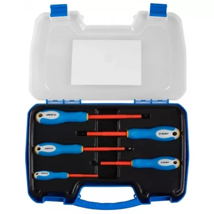 ЗУБР. Набор: Отвертки диэлектрические, 2-комп. рукоятка, до 1000 В, хромованадиевая сталь, 5 предметов 25263-H5 купить в Сургуте