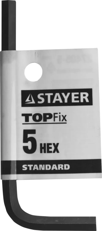 Ключ имбусовый STAYER "STANDARD", сталь, черный, 5мм 27405-5 купить в Сургуте
