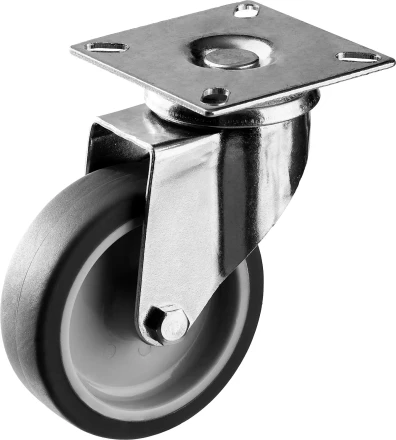 ЗУБР d 75 мм, г/п 60 кг, резина/полипропилен, термопластичное поворотное колесо, Профессионал (30946-75-S) купить в Сургуте