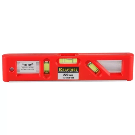 Уровень KRAFTOOL &quot;PRO&quot; &quot;DIRECTOR LEVEL&quot; с магнитом, 3 ампулы, 220мм 1-34863-022 купить в Сургуте