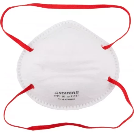 Полумаска фильтрующая STAYER &quot;MASTER&quot; коническая, многослойная, класс защиты FFP1 11117 купить в Сургуте